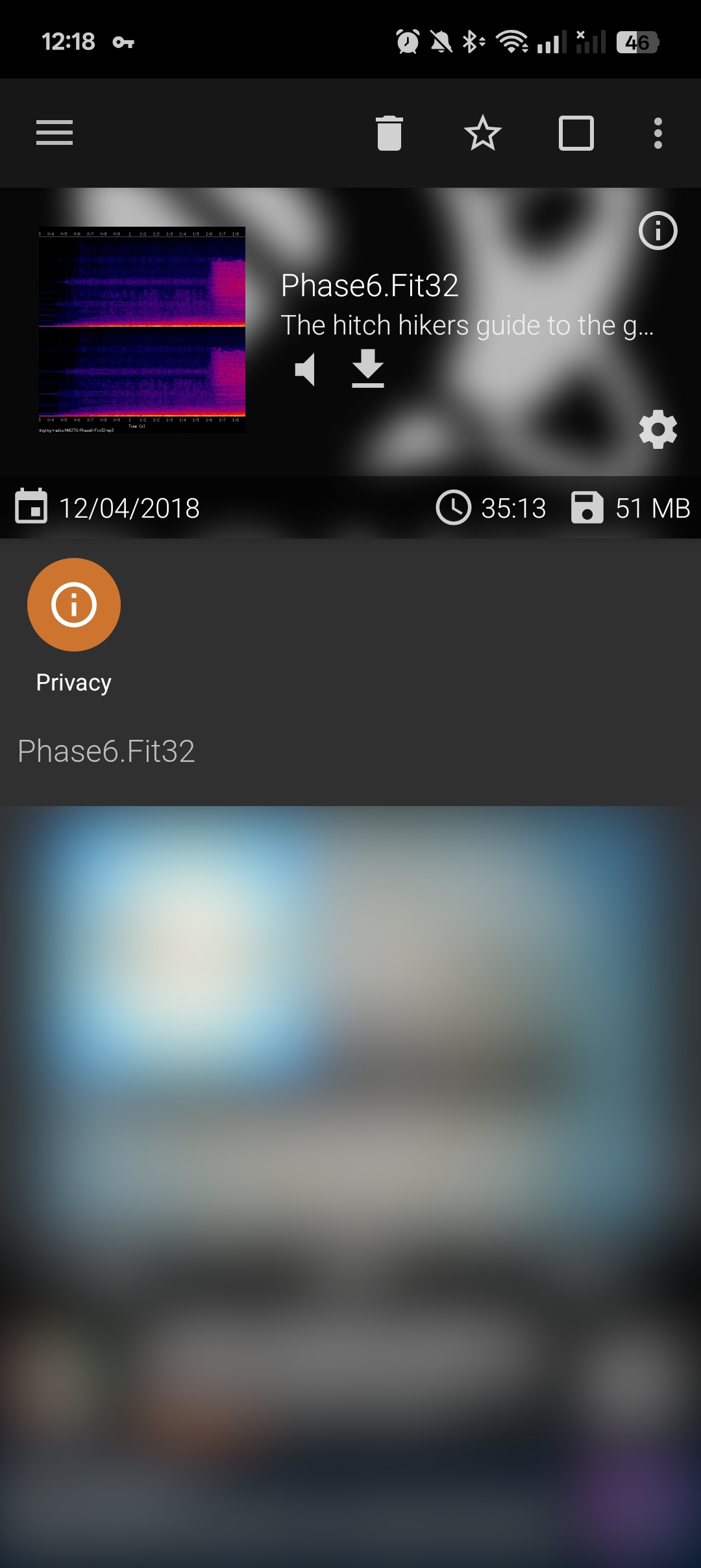 Podcast Addict HHGTTG Episode